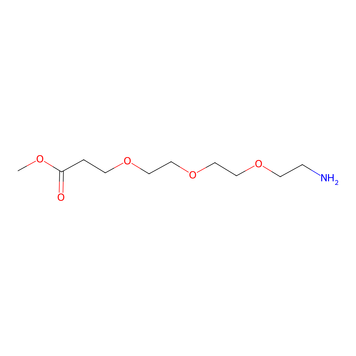 Methyl 3-(2-(2-(2-aminoethoxy)ethoxy)ethoxy)propanoate molecular structure, CAS 2252255-94-8
