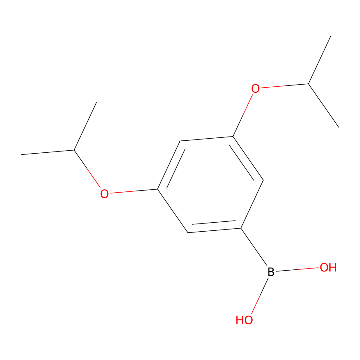 B-[3,5-Bis(1-methylethoxy)phenyl]boronic acid molecular structure, CAS 2252283-95-5
