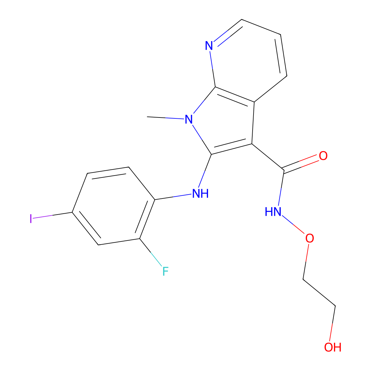 Nedometinib molecular structure, CAS 2252314-46-6