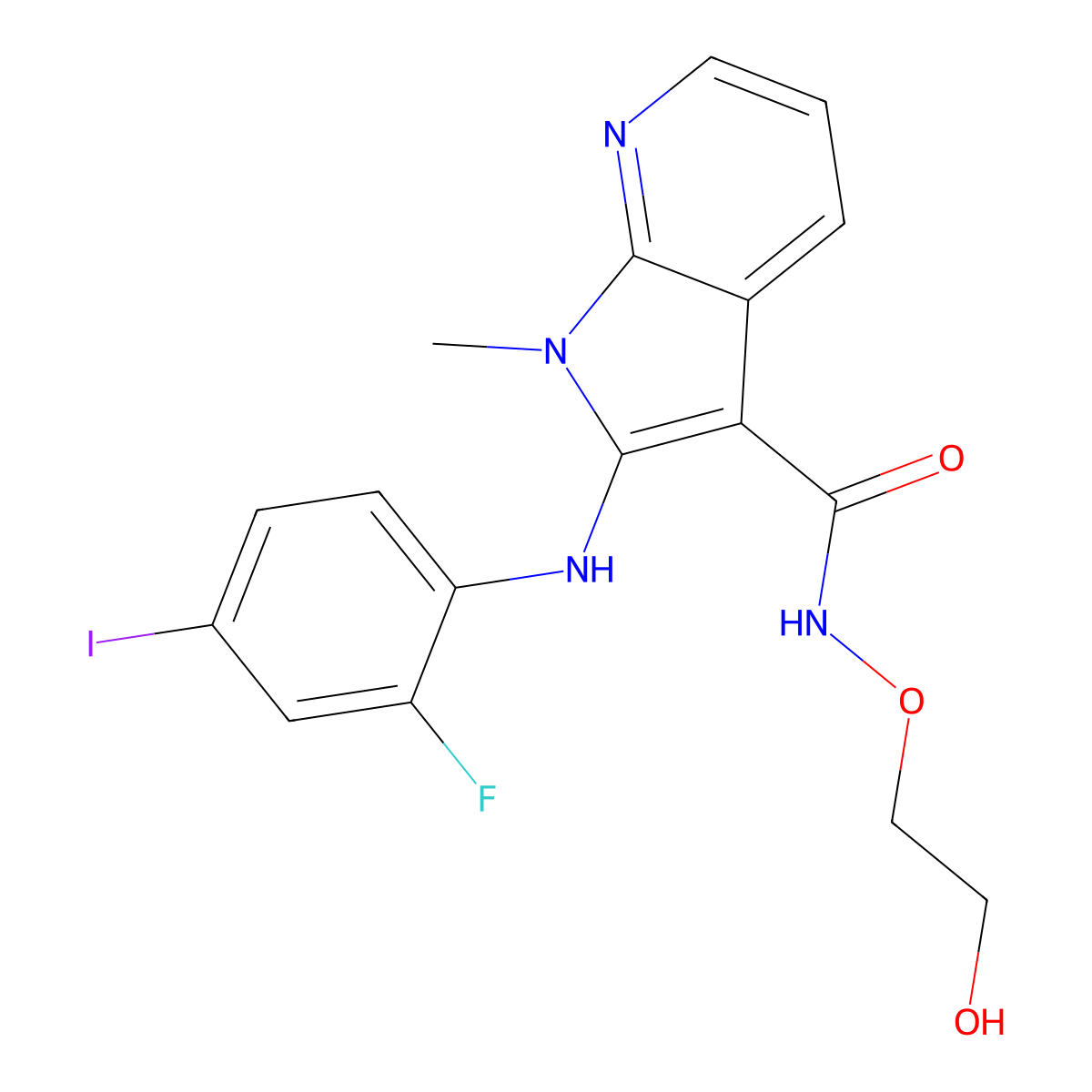 Nedometinib molecular structure, CAS 2252314-46-6