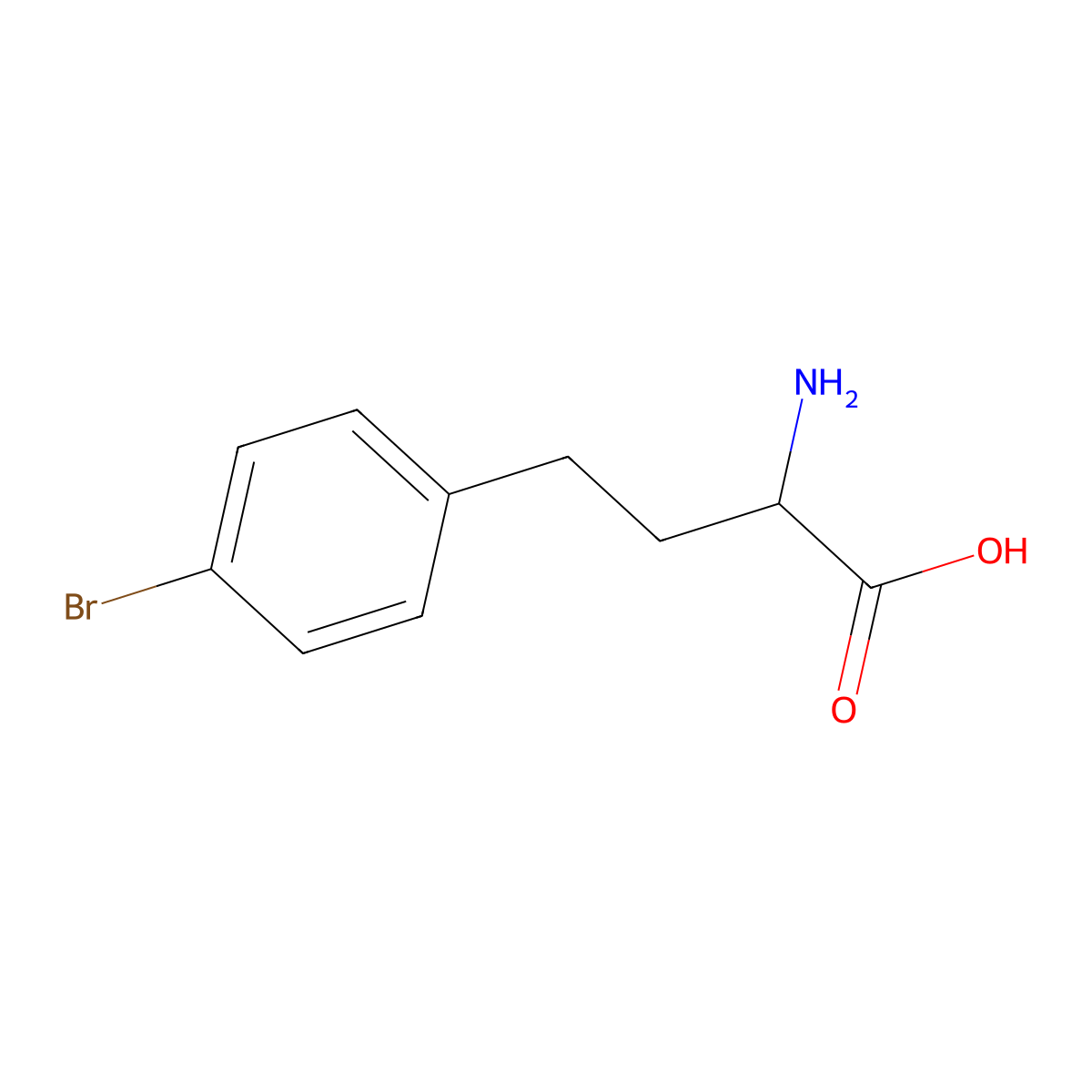 2-Amino-4-(4-bromophenyl)butanoic acid molecular structure, CAS 225233-77-2
