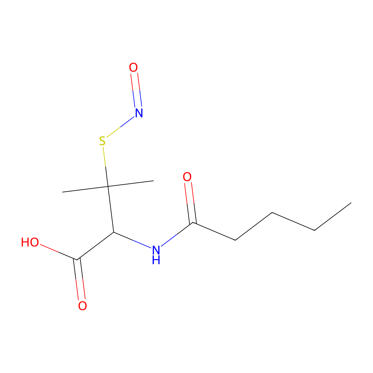 S-Nitroso-N-valeryl-D,L-penicillamine molecular structure, CAS 225233-99-8