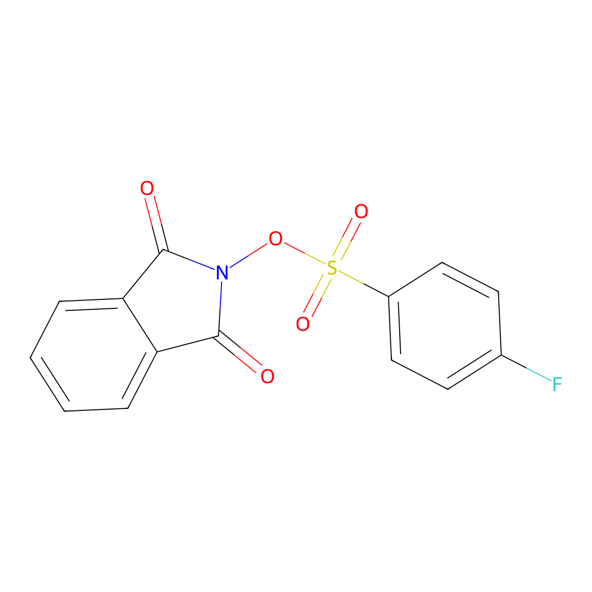 1,3-Dioxoisoindolin-2-yl 4-fluorobenzenesulfonate molecular structure, CAS 225235-99-4