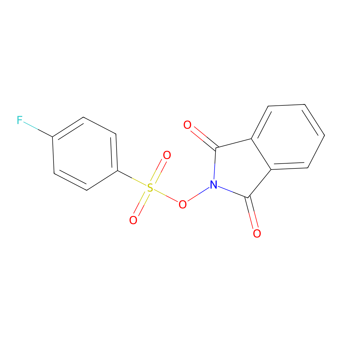 1,3-Dioxoisoindolin-2-yl 4-fluorobenzenesulfonate molecular structure, CAS 225235-99-4