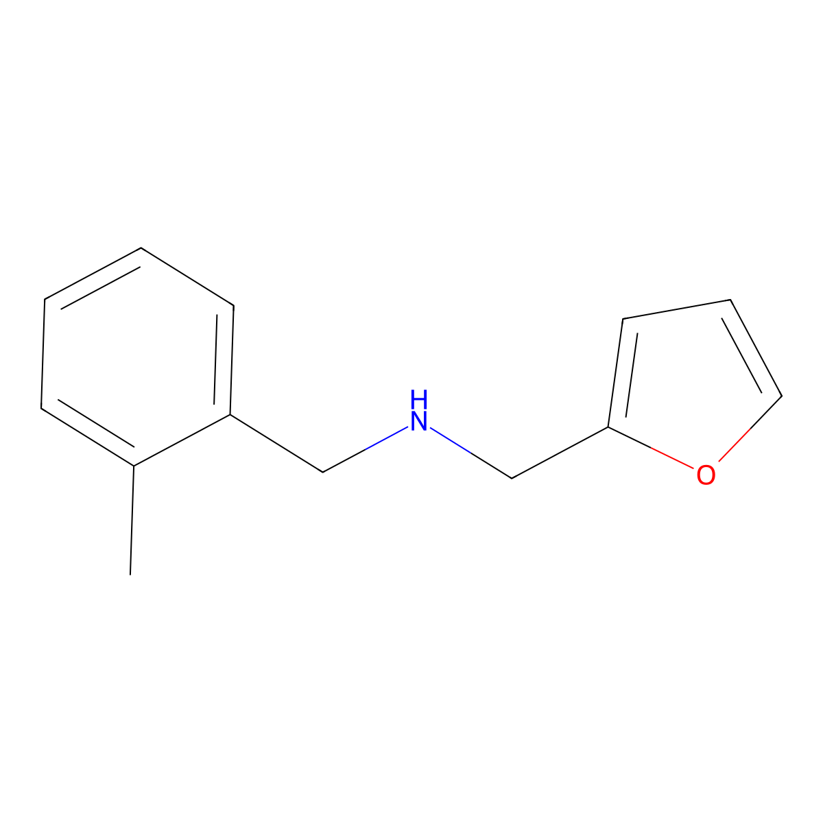 Furan-2-ylmethyl-(2-methyl-benzyl)-amine molecular structure, CAS 225236-01-1