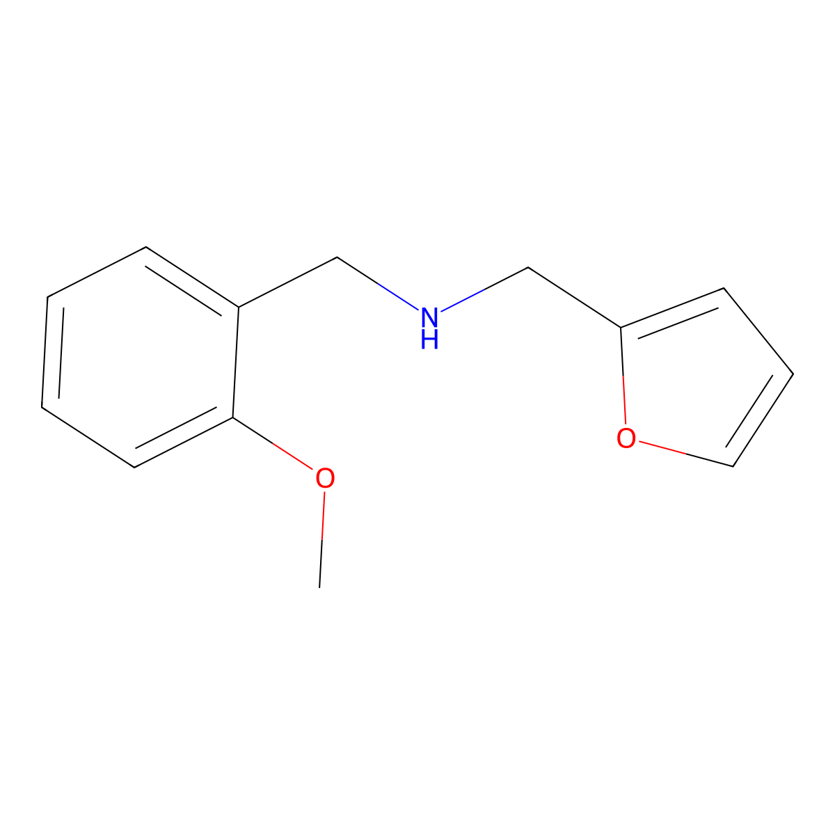 Furan-2-ylmethyl-(2-methoxy-benzyl)-amine molecular structure, CAS 225236-02-2