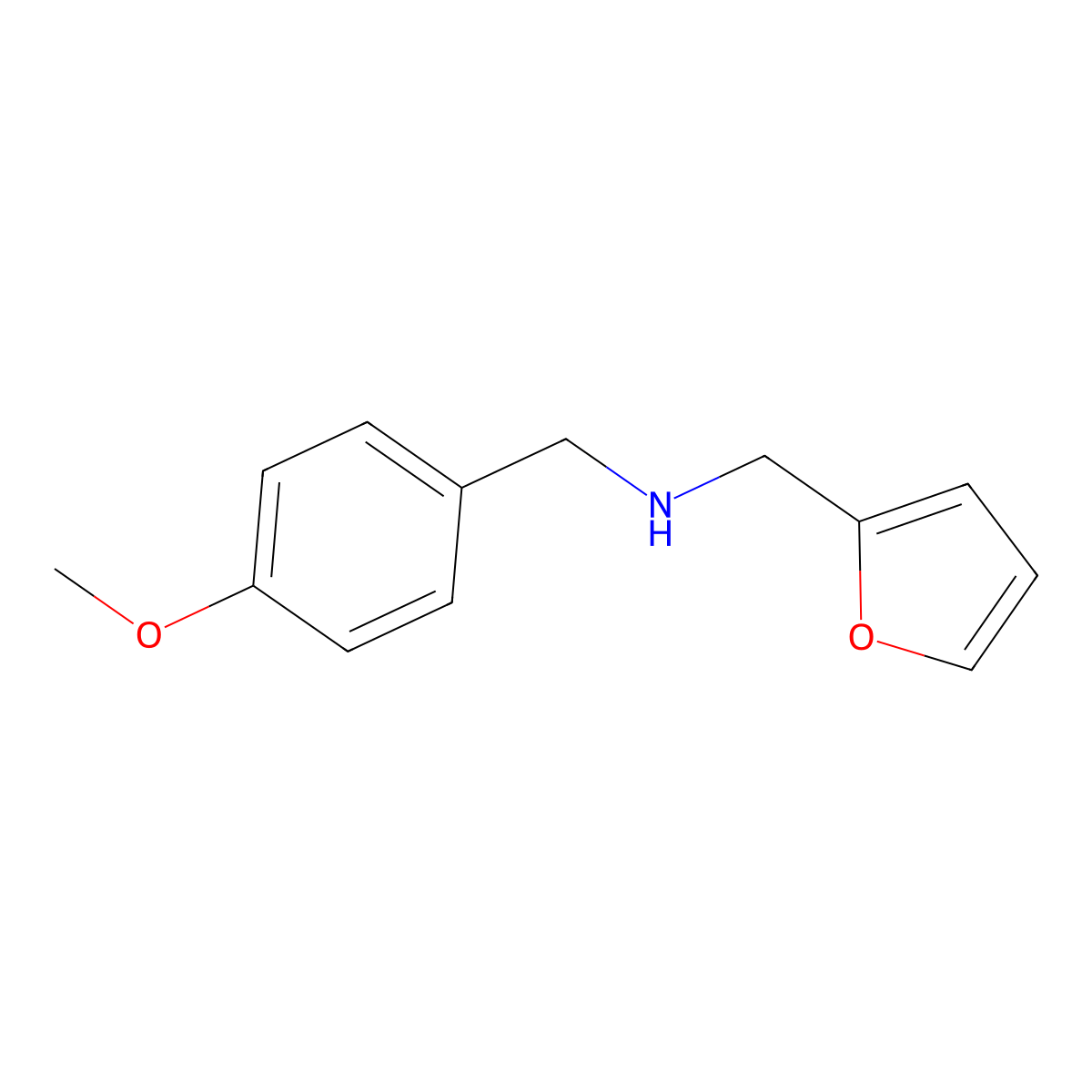 Furan-2-ylmethyl-(4-methoxy-benzyl)-amine molecular structure, CAS 225236-03-3