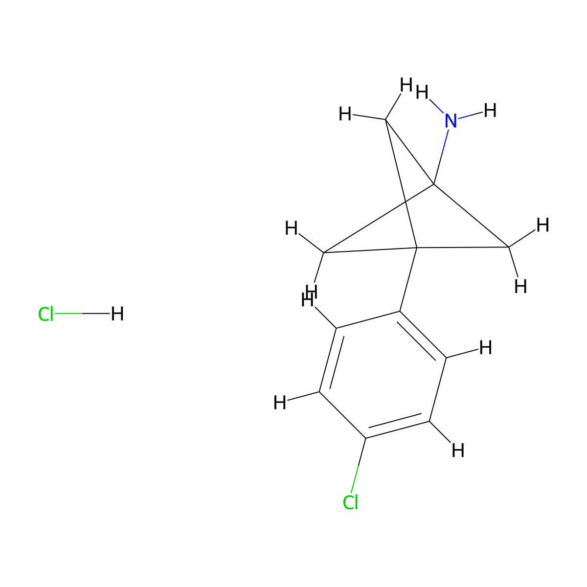 3-(4-Chlorophenyl)bicyclo[1.1.1]pentan-1-amine hydrochloride molecular structure, CAS 2252382-16-2