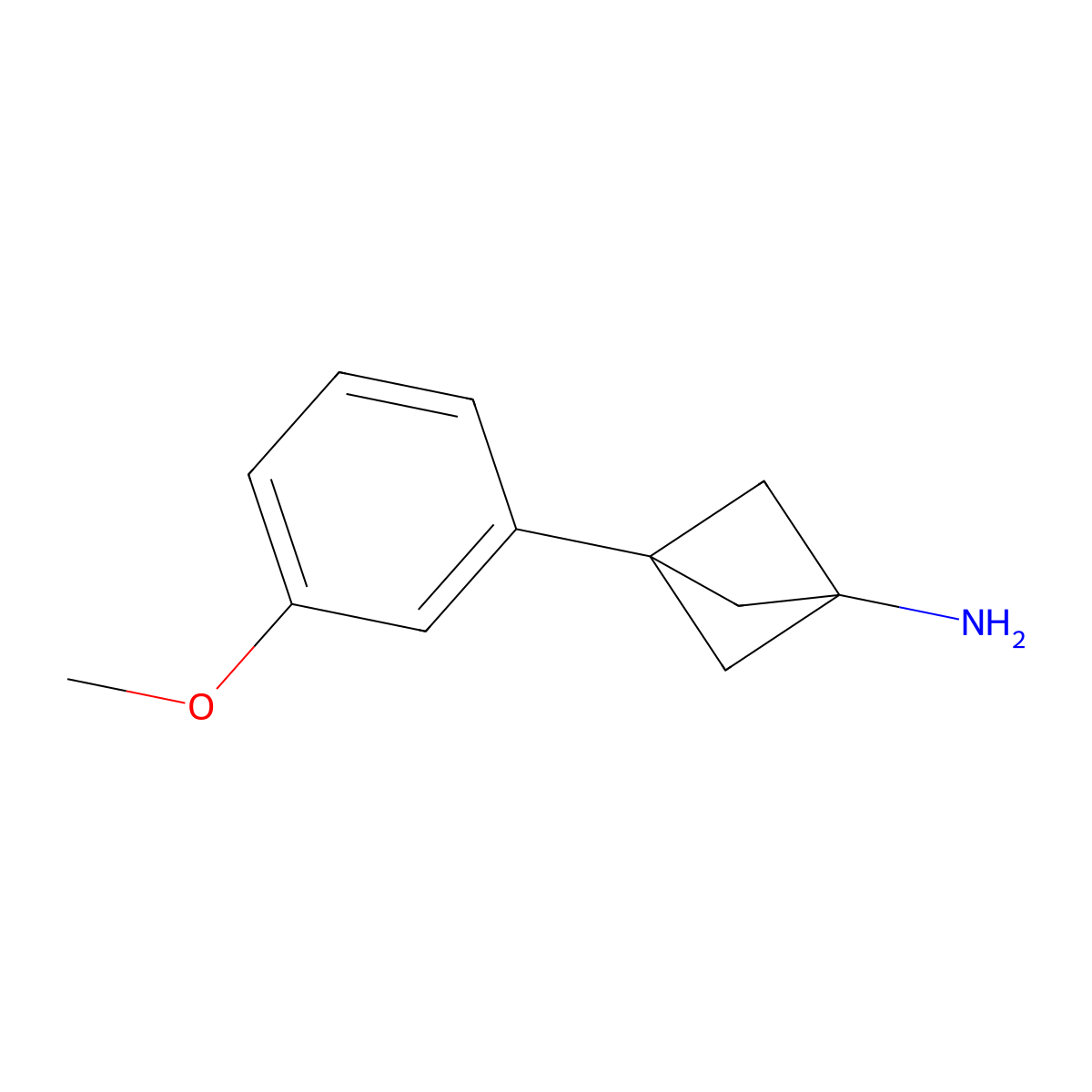 3-(3-Methoxyphenyl)bicyclo[1.1.1]pentan-1-amine molecular structure, CAS 2252382-31-1