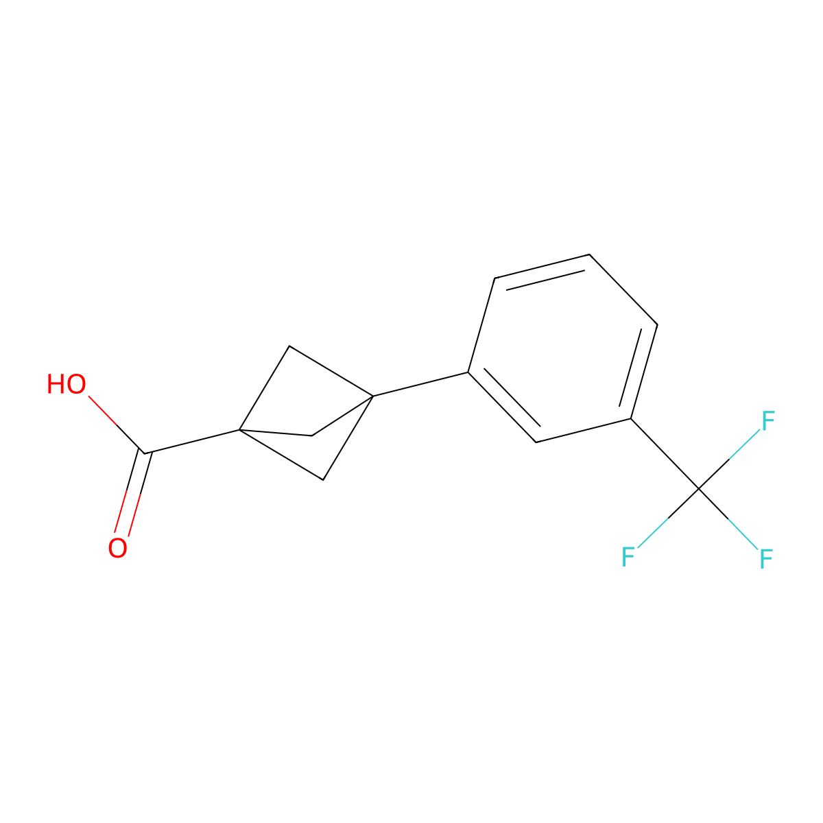 3-[3-(Trifluoromethyl)phenyl]bicyclo[1.1.1]pentane-1-carboxylic acid molecular structure, CAS 2252382-57-1