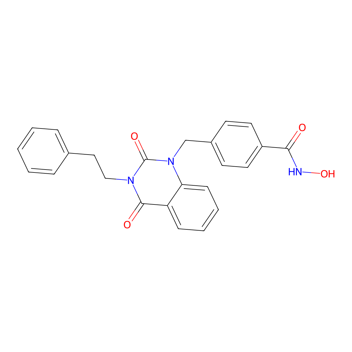 4-[[2,4-dioxo-3-(2-phenylethyl)quinazolin-1-yl]methyl]-N-hydroxybenzamide molecular structure, CAS 2252395-44-9