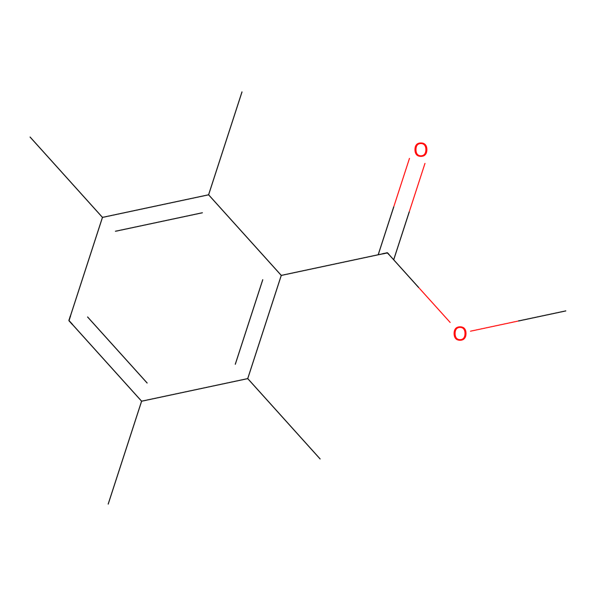 2,3,5,6-Tetramethyl-benzoic acid methyl ester molecular structure, CAS 22524-51-2