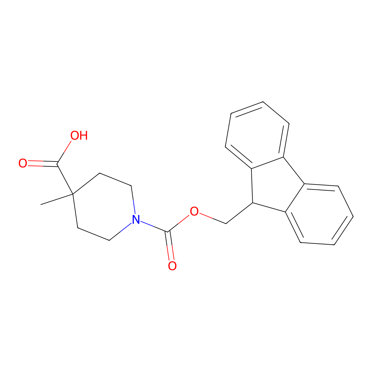1-(9H-Fluoren-9-ylmethyl) 4-methyl-1,4-piperidinedicarboxylate molecular structure, CAS 225240-57-3