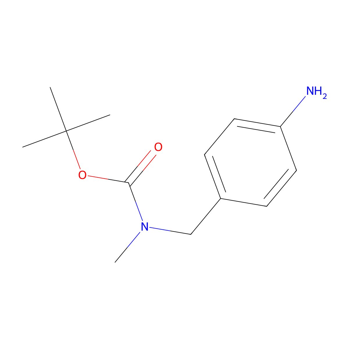tert-butyl N-[(4-aminophenyl)methyl]-N-methylcarbamate molecular structure, CAS 225240-83-5
