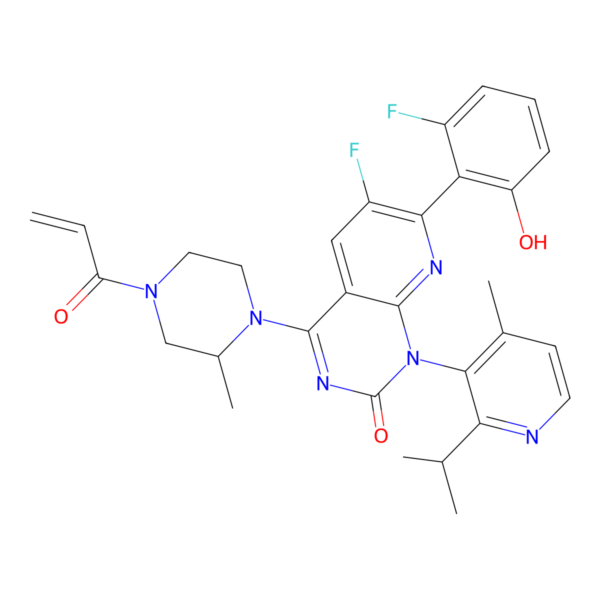 Sotorasib molecular structure, CAS 2252403-56-6