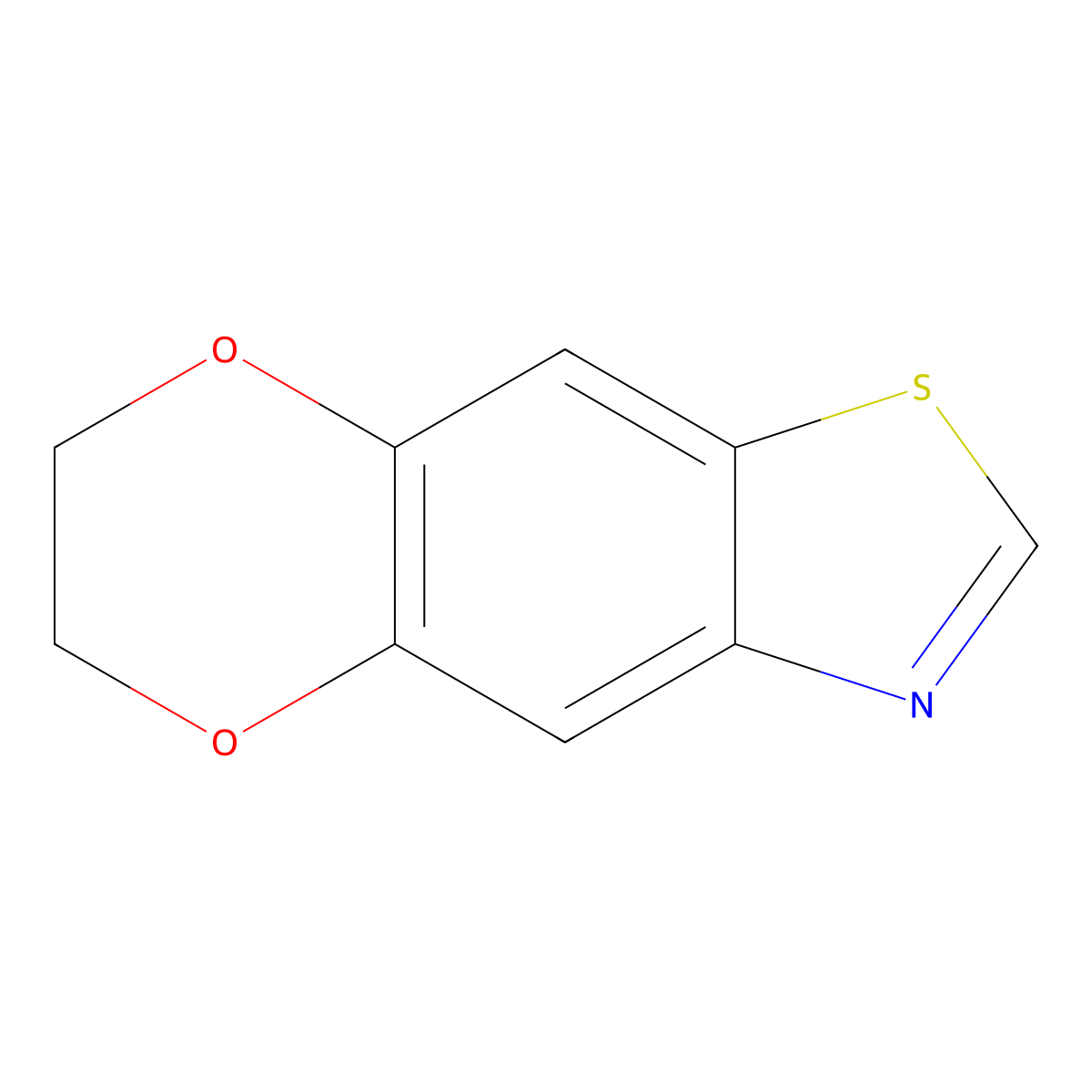 6,7-Dihydro-[1,4]dioxino[2',3':4,5]benzo[1,2-d]thiazole molecular structure, CAS 225242-07-9