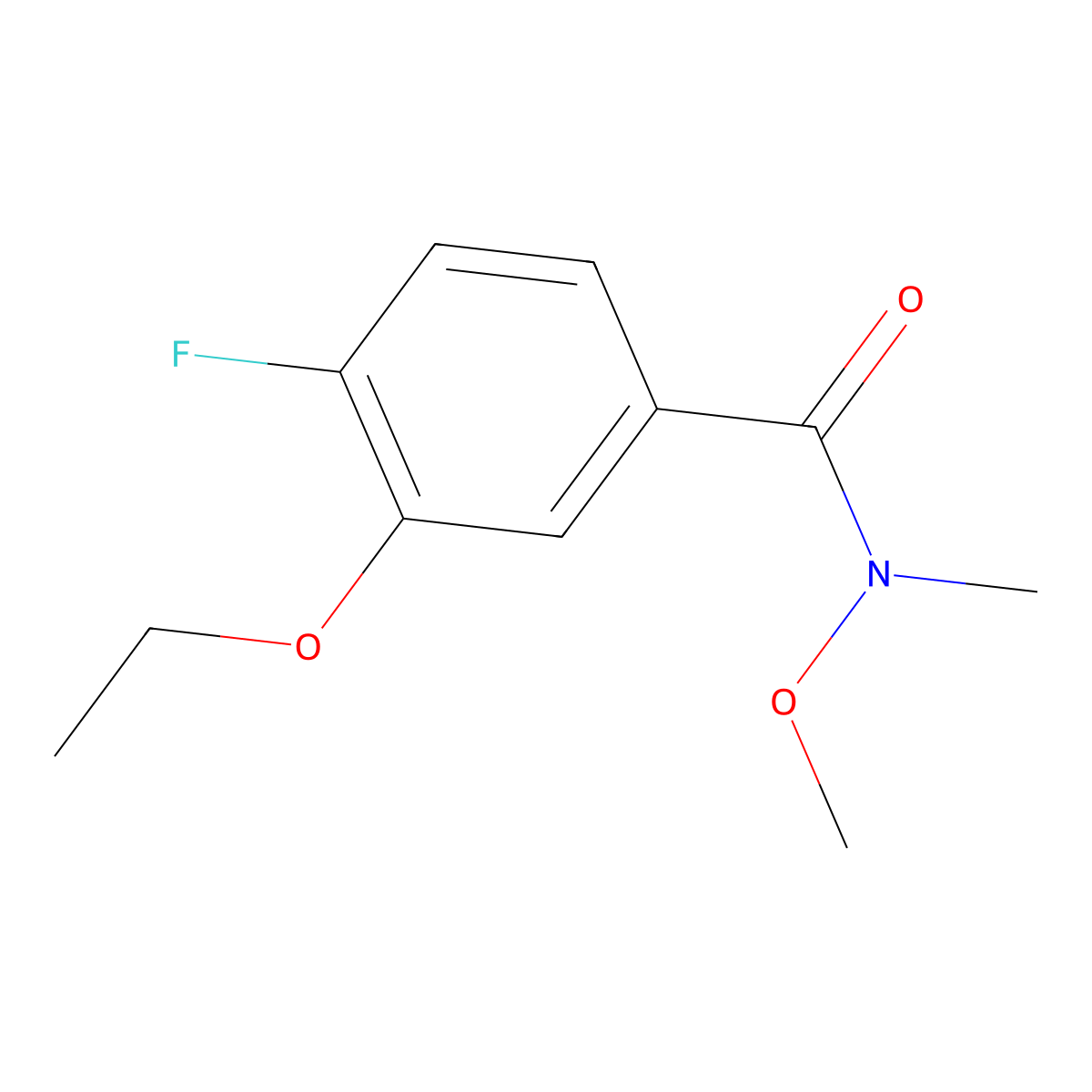 3-Ethoxy-4-fluoro-N-methoxy-N-methylbenzamide molecular structure, CAS 2252451-82-2