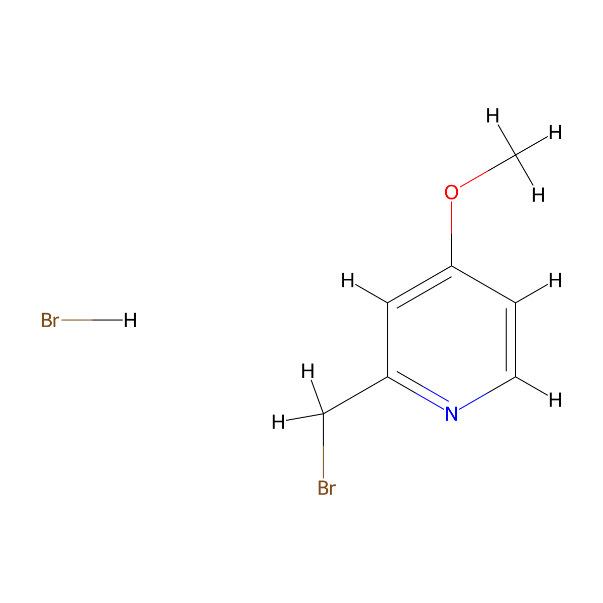 2-(Bromomethyl)-4-methoxypyridine hydrobromide molecular structure, CAS 2252479-81-3