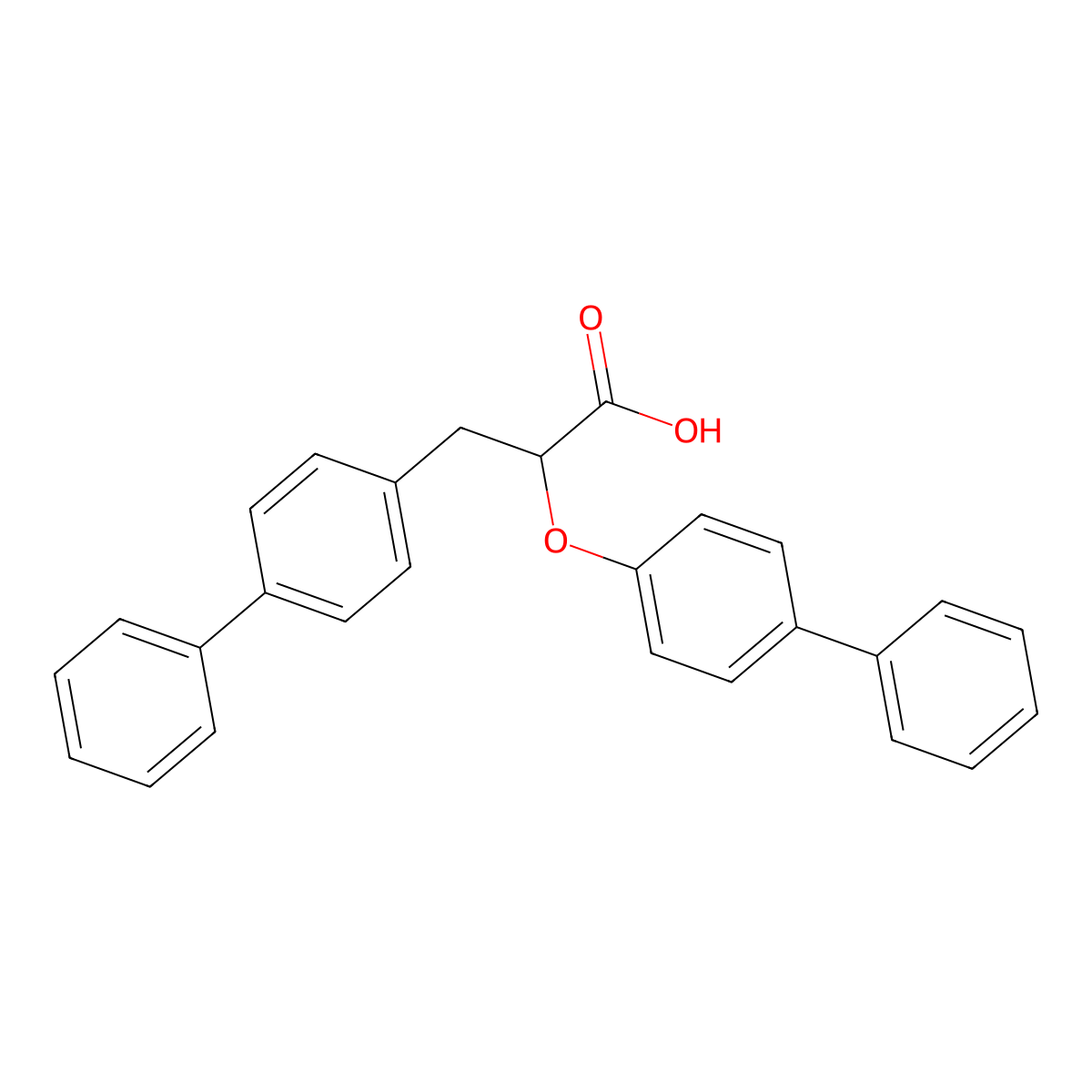(2S)-2-(4-phenylphenoxy)-3-(4-phenylphenyl)propanoic acid molecular structure, CAS 2252488-69-8