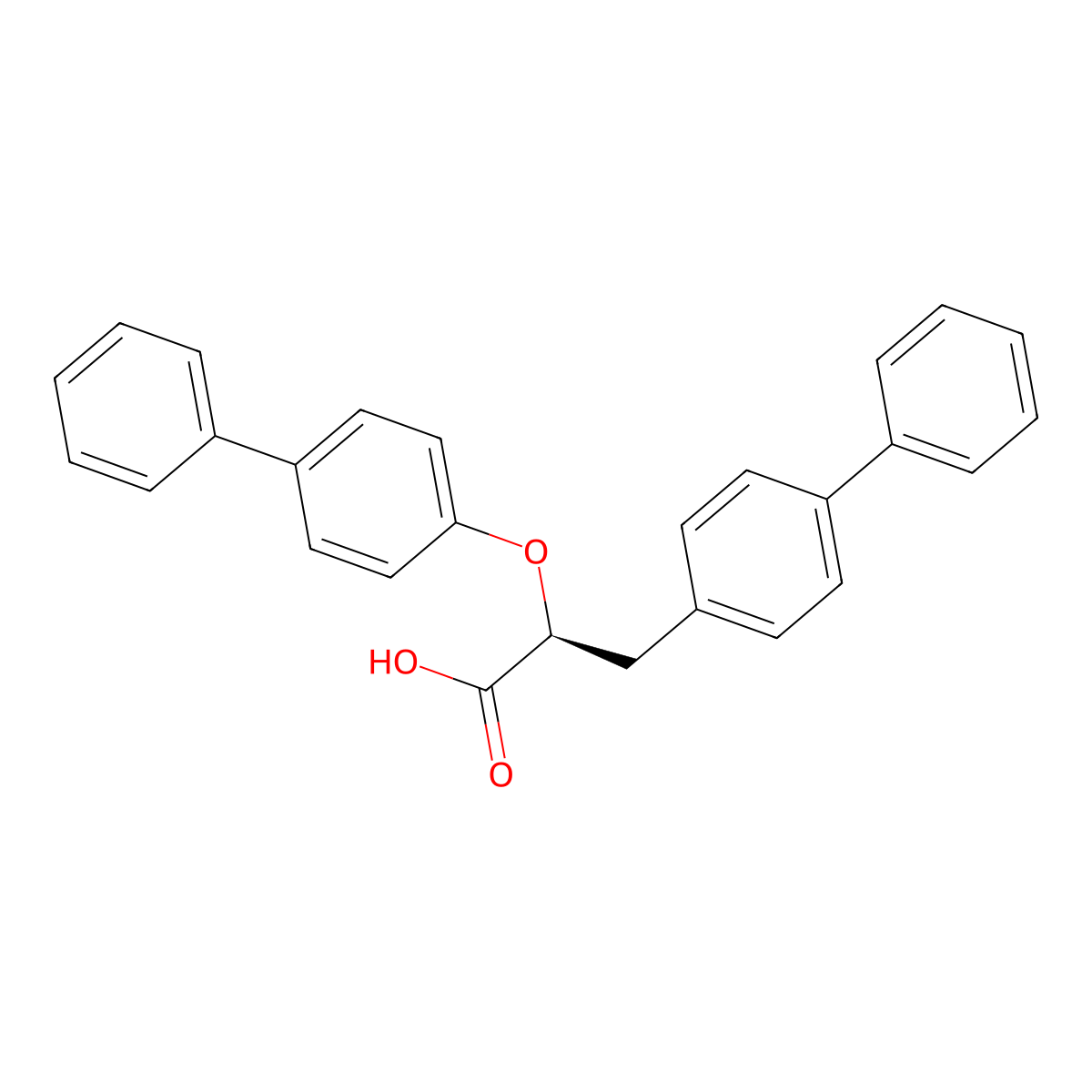 (2S)-2-(4-phenylphenoxy)-3-(4-phenylphenyl)propanoic acid molecular structure, CAS 2252488-69-8