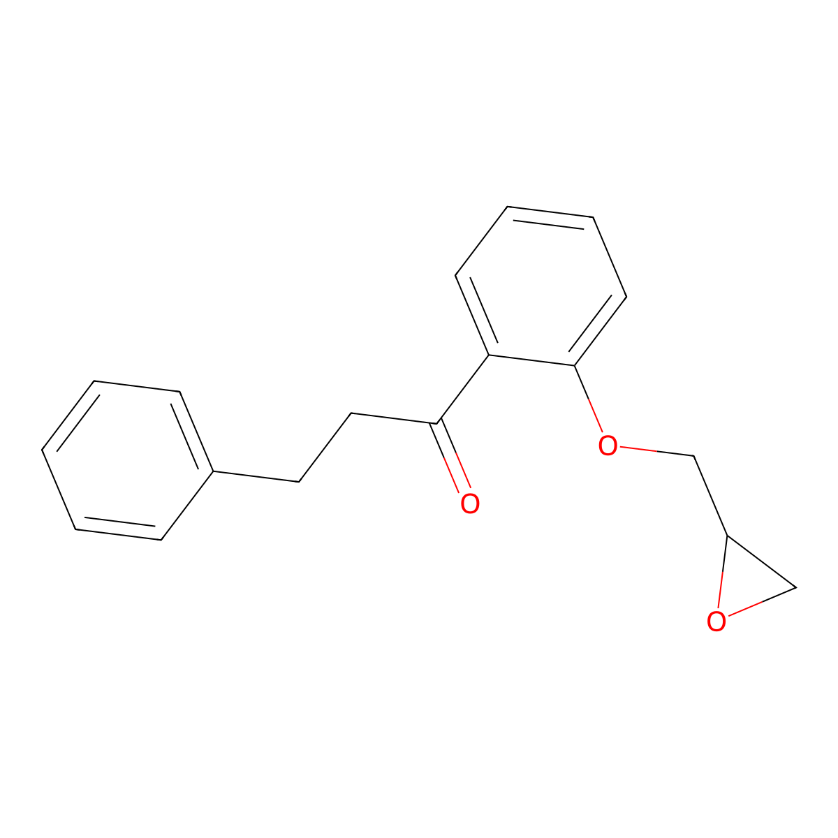 2'-(Oxiranylmethoxy)-3-phenylpropiophenone molecular structure, CAS 22525-95-7