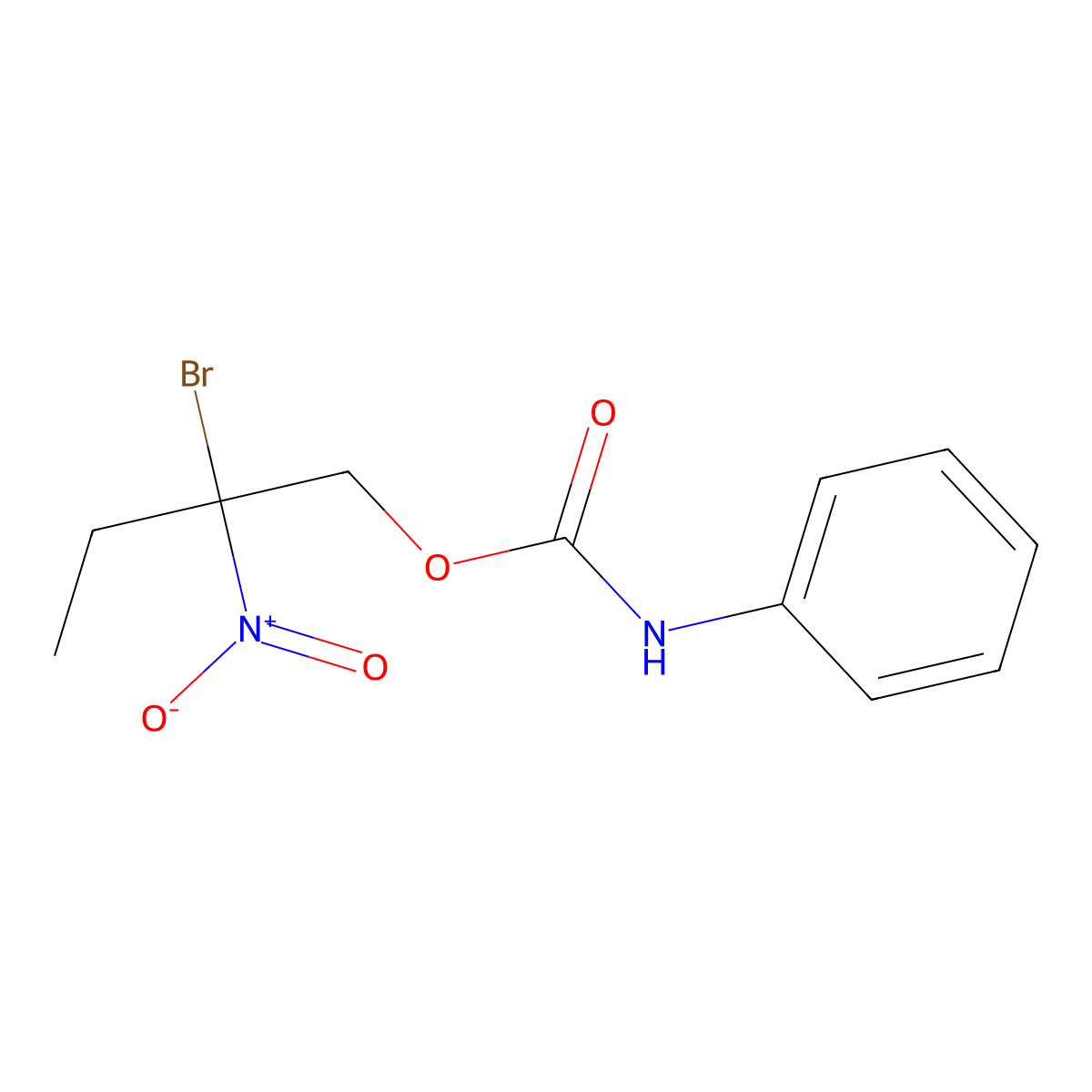 2-Bromo-2-nitrobutyl phenylcarbamate molecular structure, CAS 22527-72-6