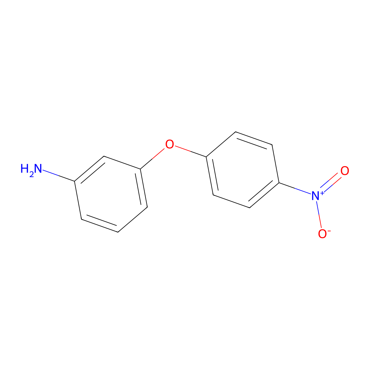 Benzenamine, 3-(4-nitrophenoxy)- molecular structure, CAS 22528-34-3