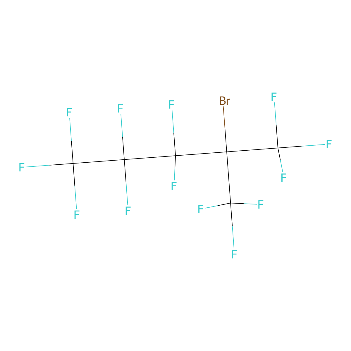 2-Bromo-1,1,1,3,3,4,4,5,5,5-decafluoro-2-(trifluoromethyl)pentane molecular structure, CAS 22528-67-2
