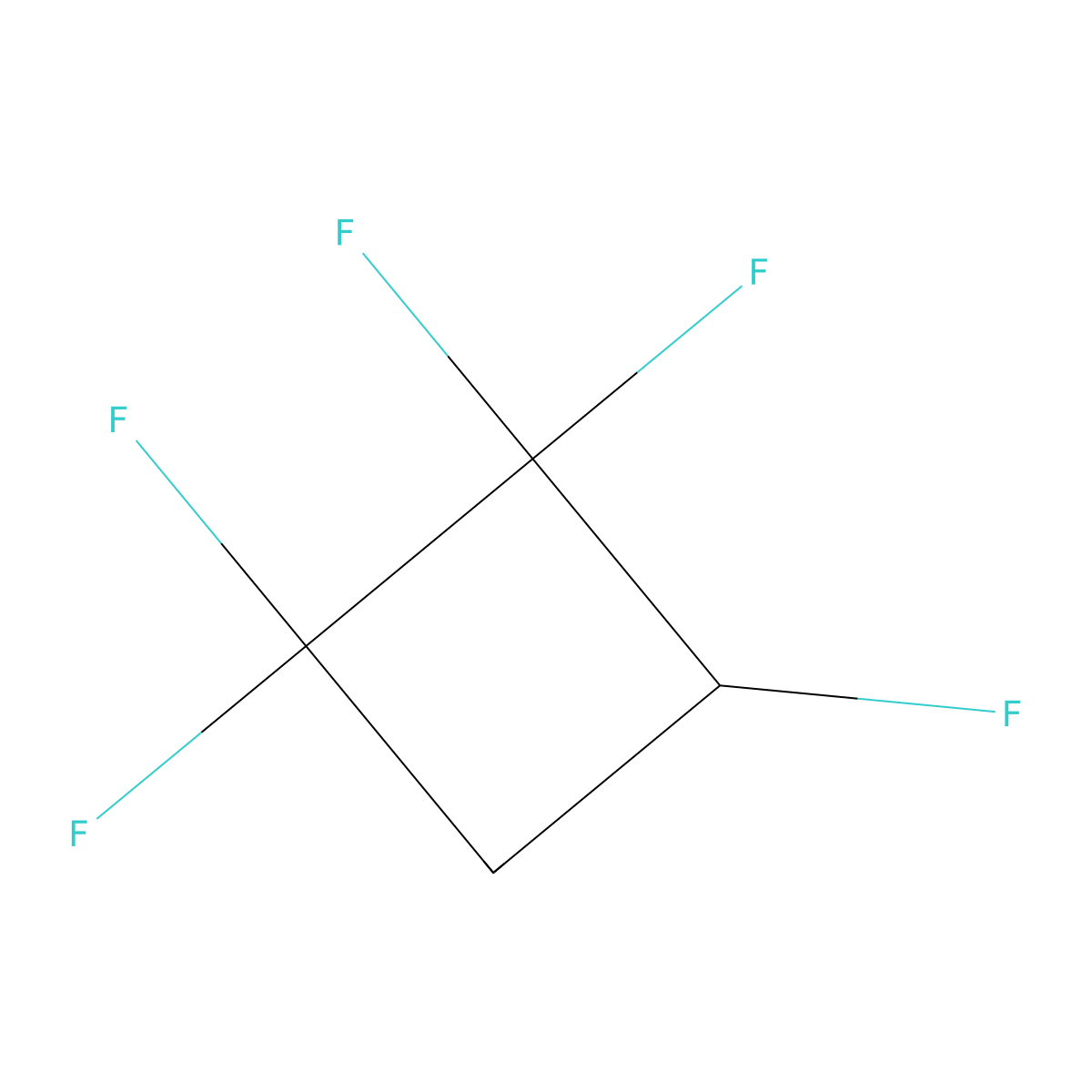 1,1,2,2,3-Pentafluorocyclobutane molecular structure, CAS 2253-02-3