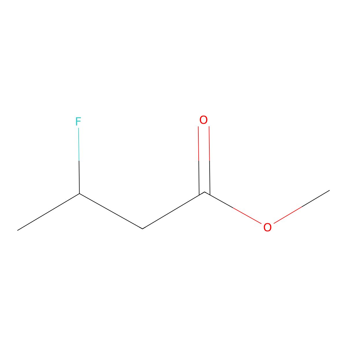 Methyl 3-fluorobutanoate molecular structure, CAS 2253-24-9