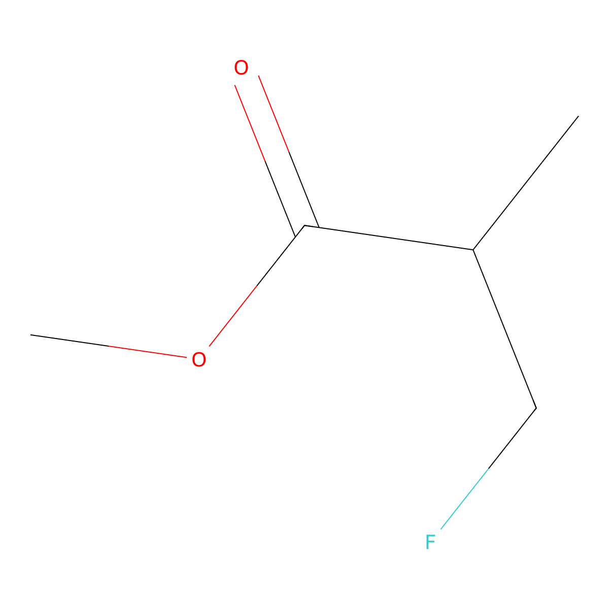 Methyl 3-fluoro-2-methylpropanoate molecular structure, CAS 2253-38-5