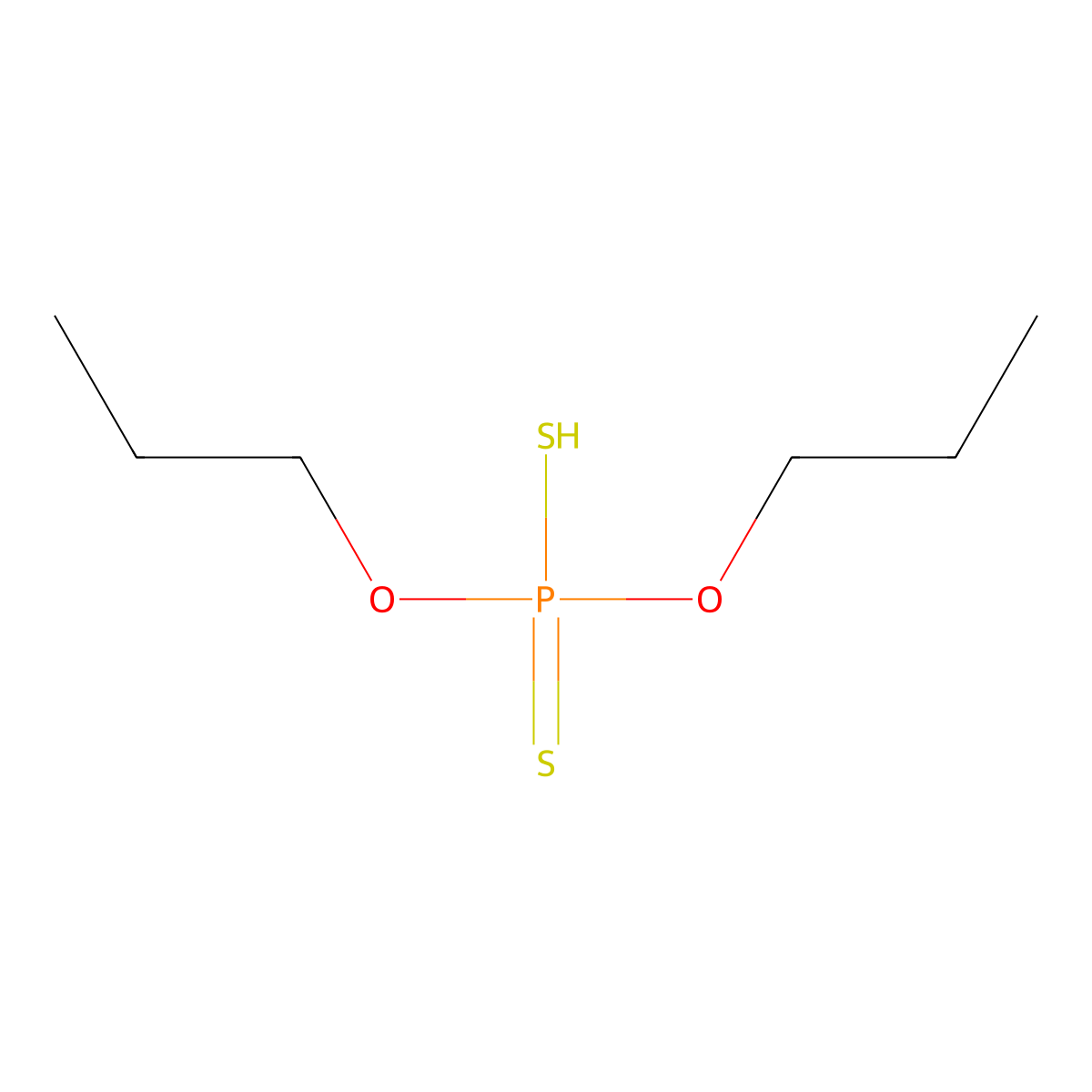 Dipropyl dithiophosphate molecular structure, CAS 2253-43-2