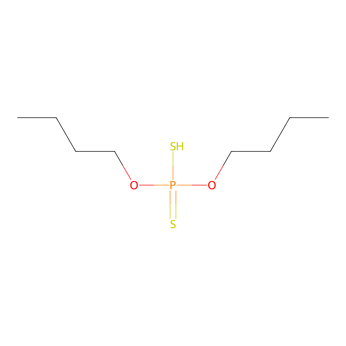 Phosphorodithioic acid, O,O-dibutyl ester molecular structure, CAS 2253-44-3