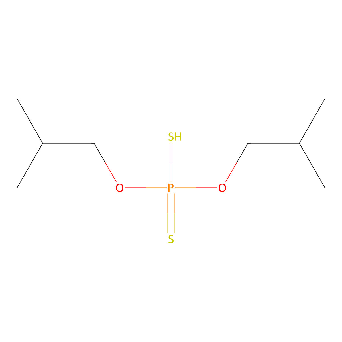 O,O'-Diisobutyl dithiophosphate molecular structure, CAS 2253-52-3