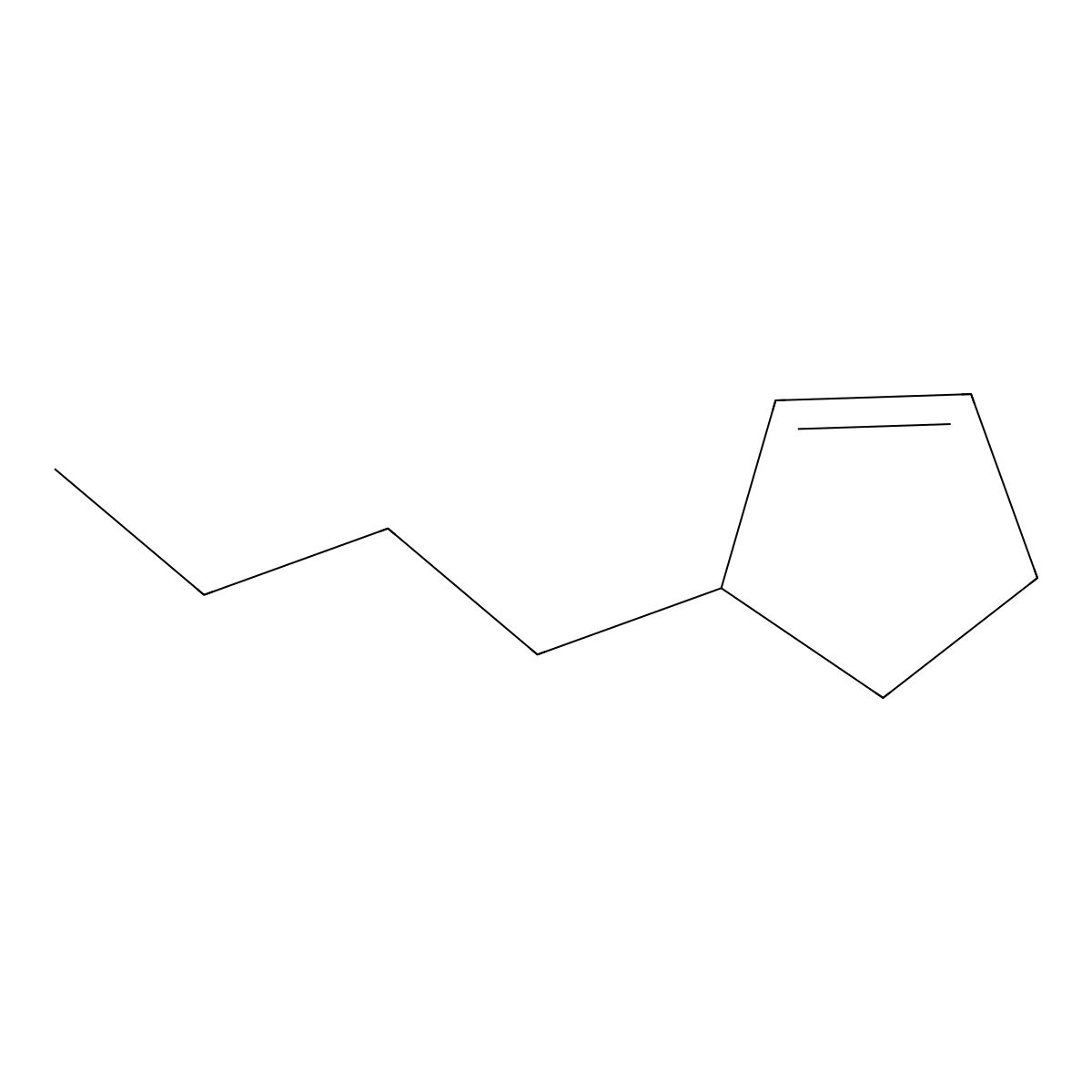 Cyclopentene, 3-butyl- molecular structure, CAS 22531-00-6