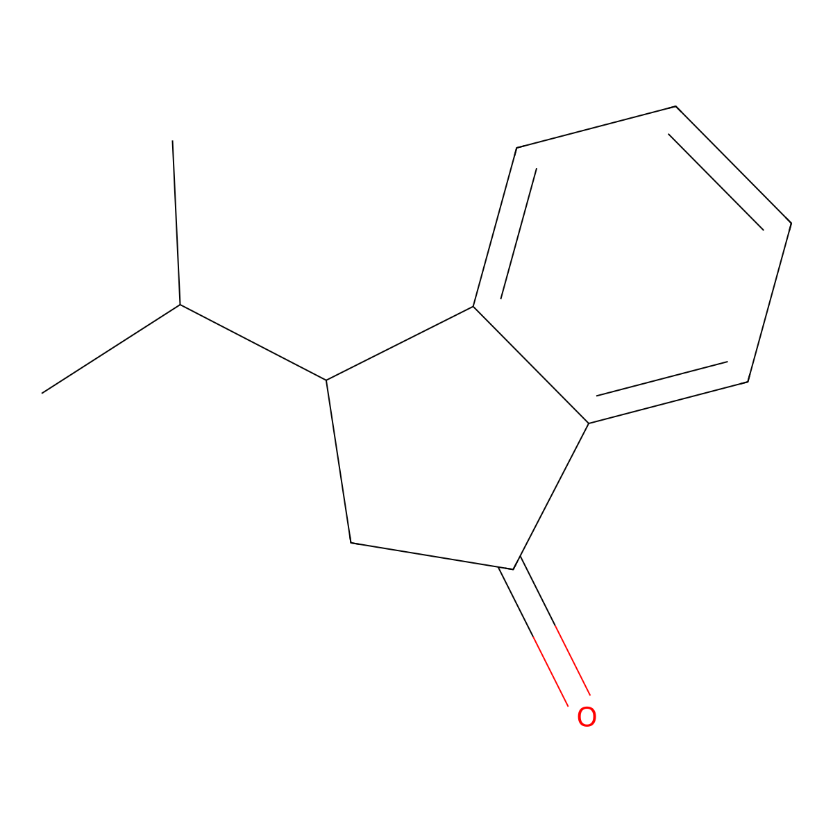 2,3-Dihydro-3-(1-methylethyl)-1H-inden-1-one molecular structure, CAS 22531-07-3
