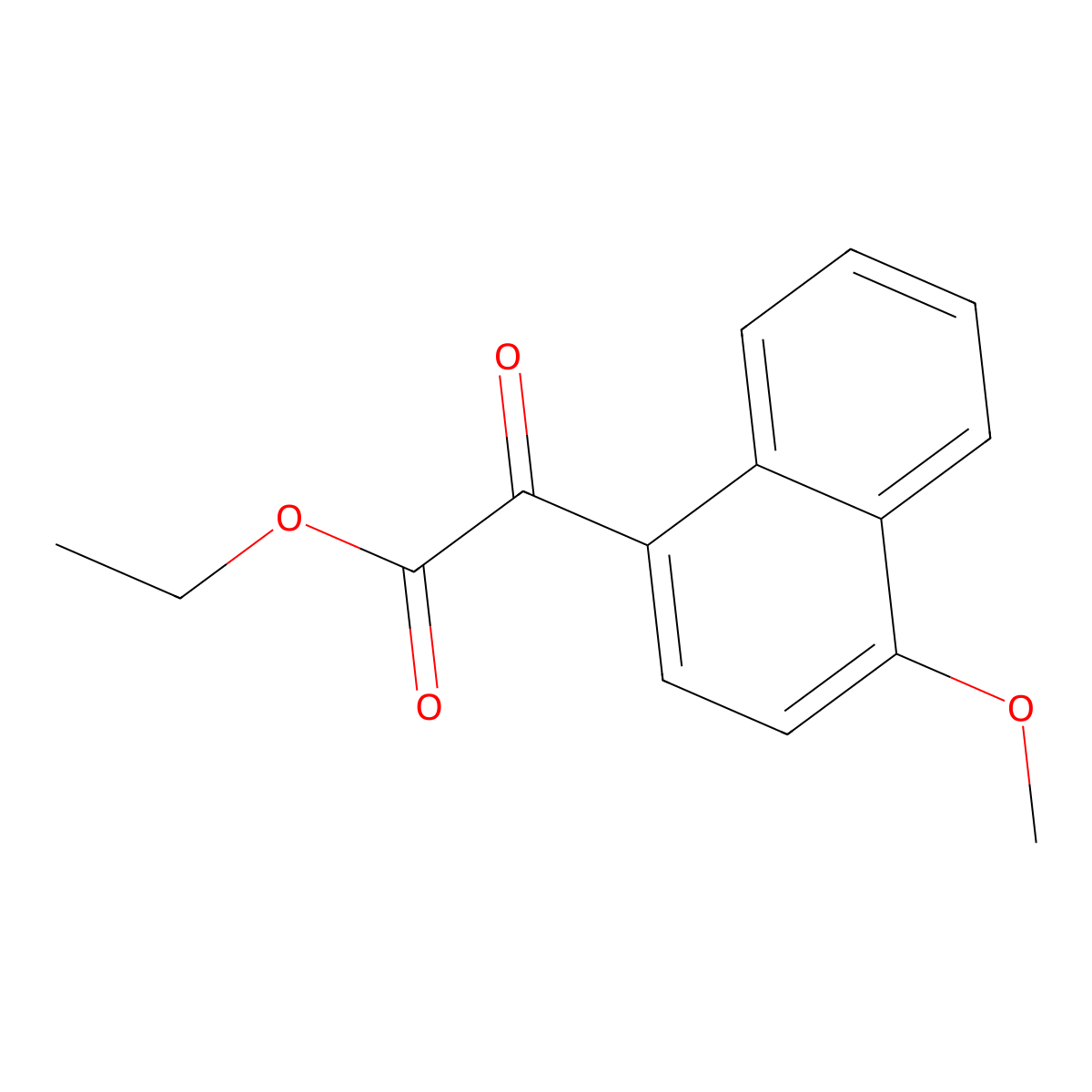 Ethyl 4-methoxy-alpha-oxo-1-naphthaleneacetate molecular structure, CAS 22531-49-3