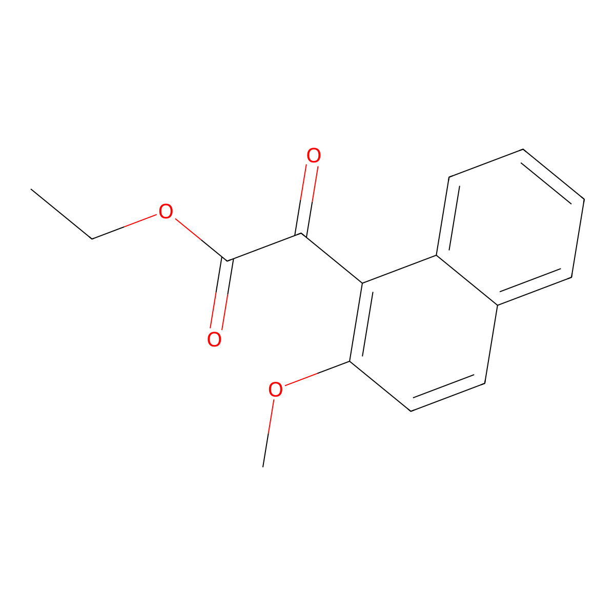 Ethyl 2-methoxy-1-naphthoylformate molecular structure, CAS 22531-51-7