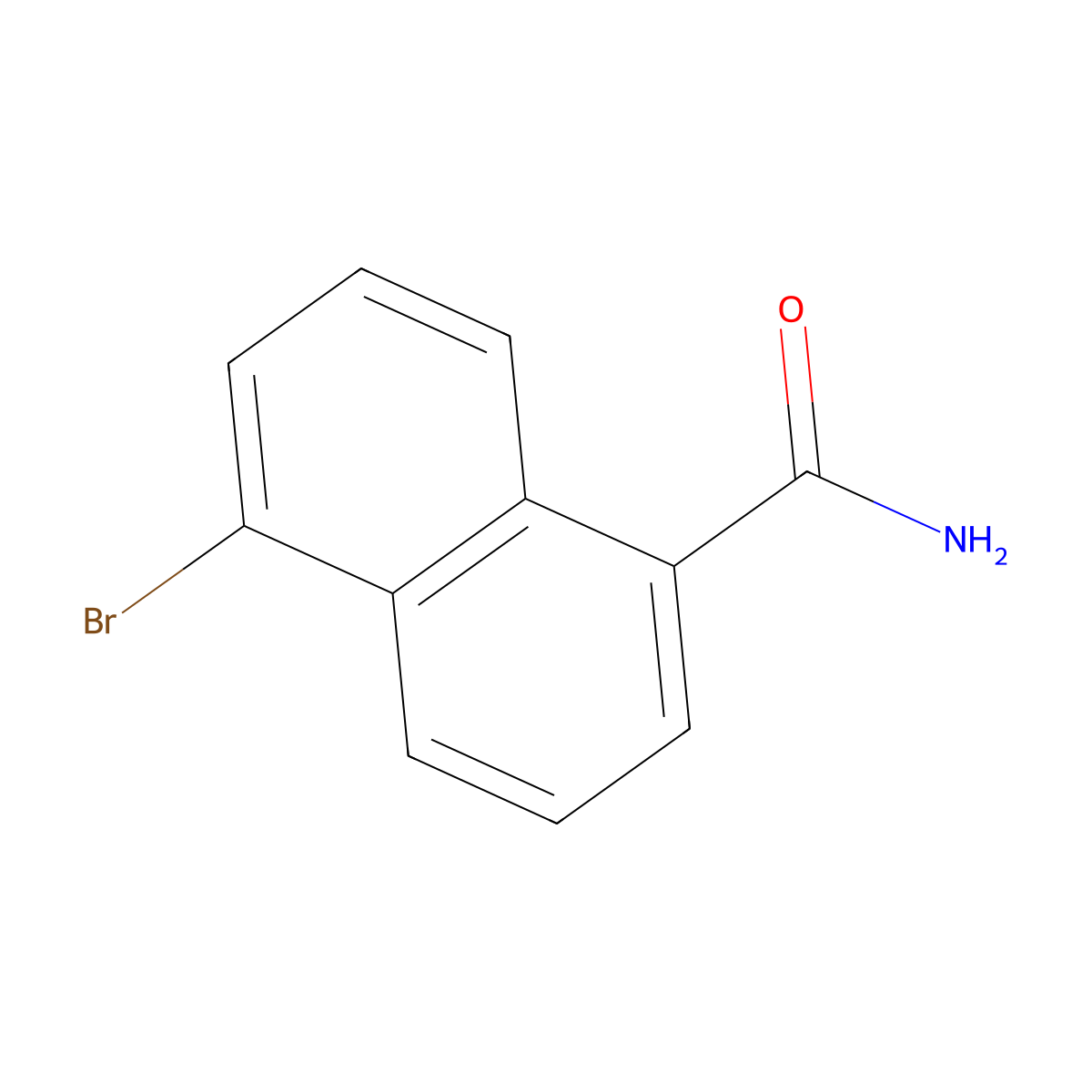 5-Bromo-1-naphthamide molecular structure, CAS 22531-59-5
