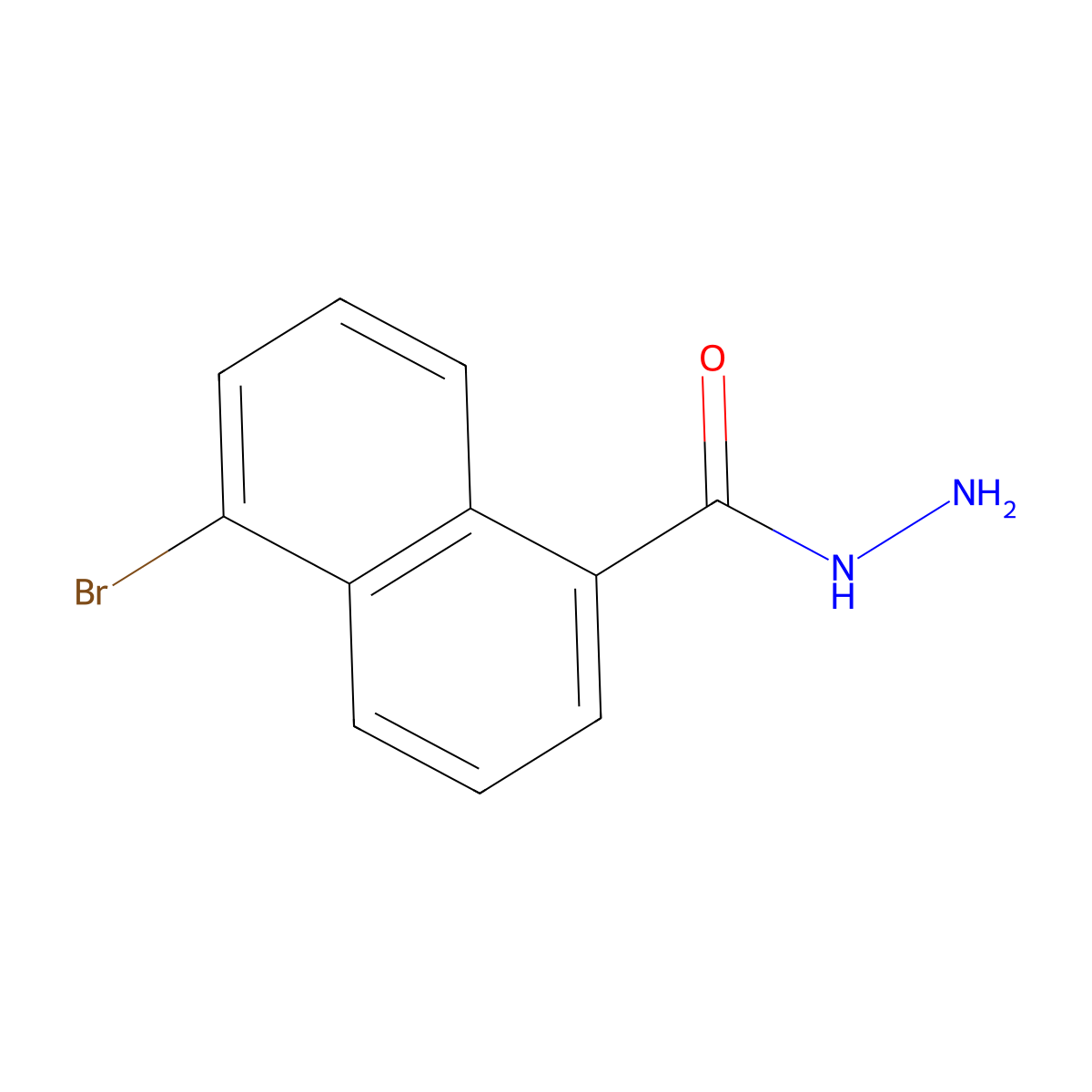 5-Bromo-1-naphthohydrazide molecular structure, CAS 22531-60-8
