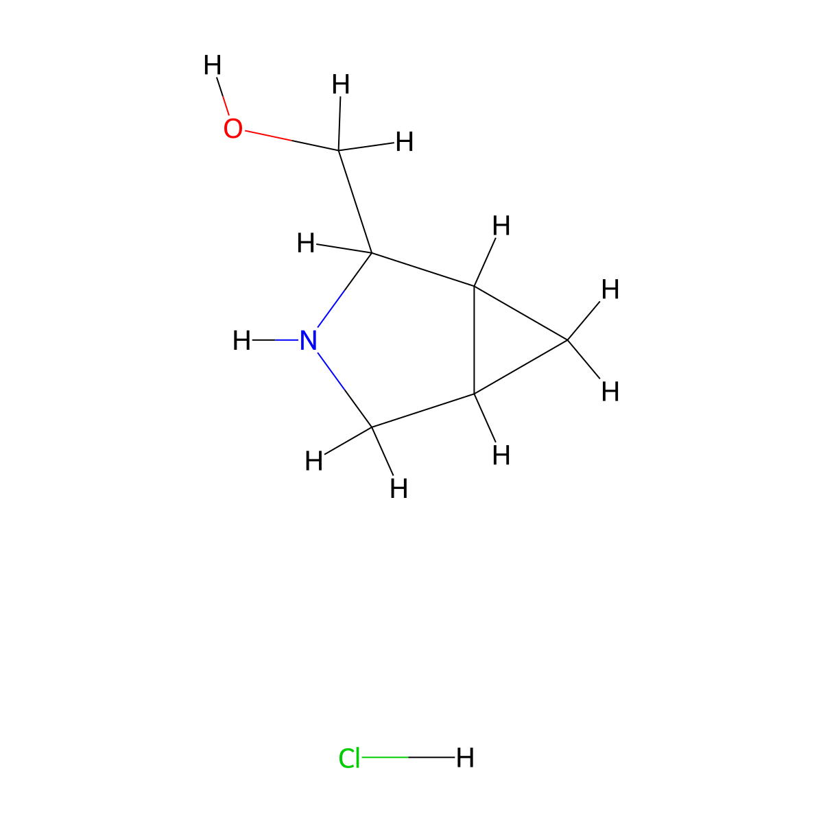 3-Azabicyclo[3.1.0]hexan-2-ylmethanol;hydrochloride molecular structure, CAS 2253105-27-8