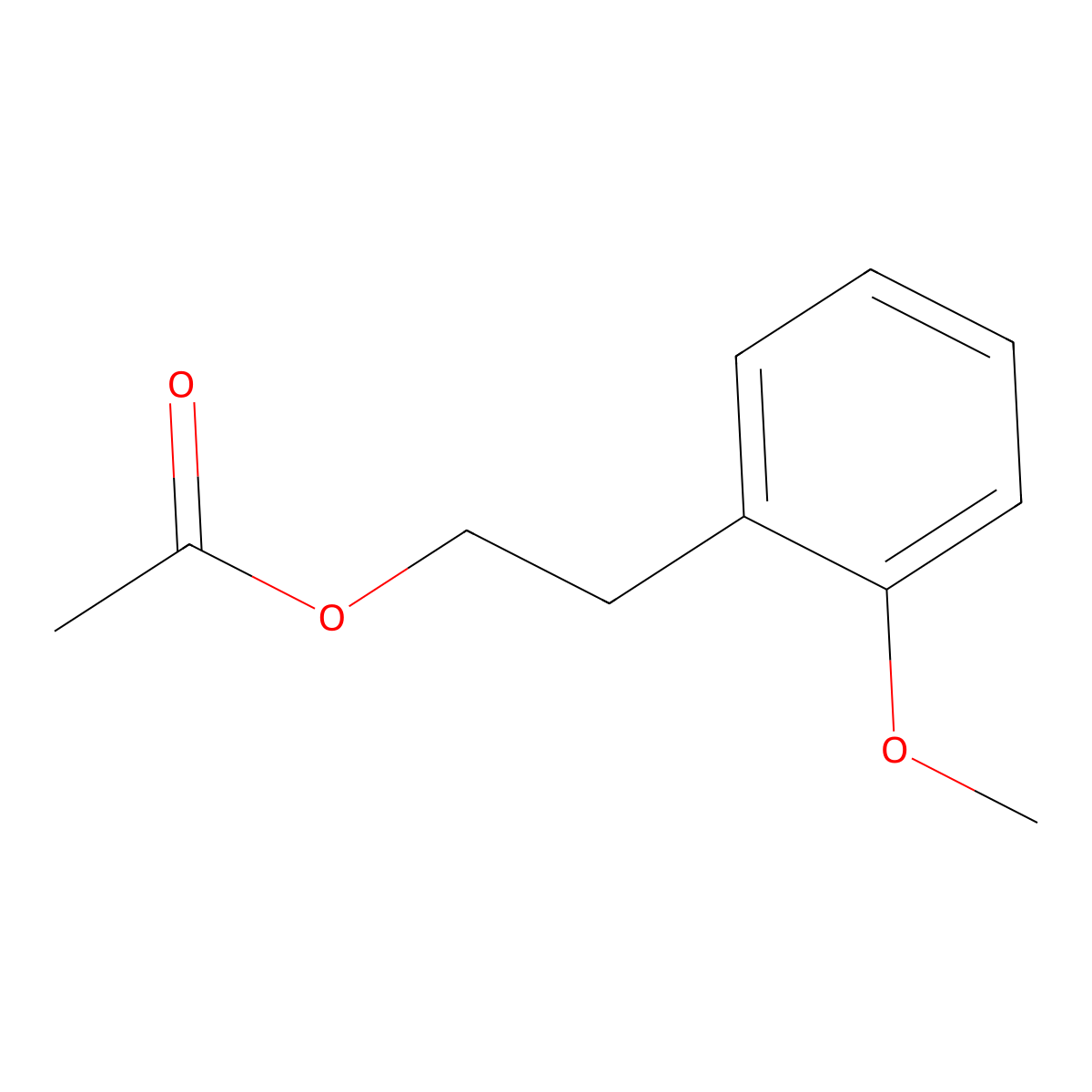 2-Methoxyphenethyl acetate molecular structure, CAS 22532-50-9