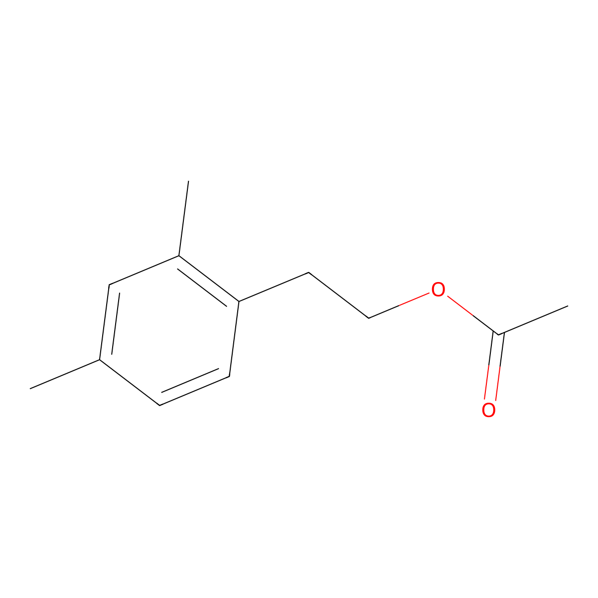 2,4-Dimethylphenethyl acetate molecular structure, CAS 22532-58-7