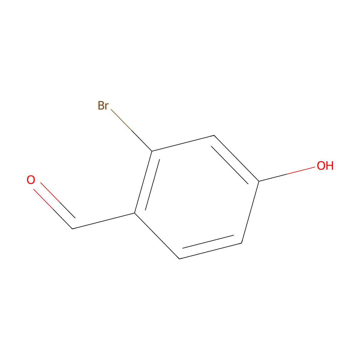 2-Bromo-4-hydroxybenzaldehyde molecular structure, CAS 22532-60-1