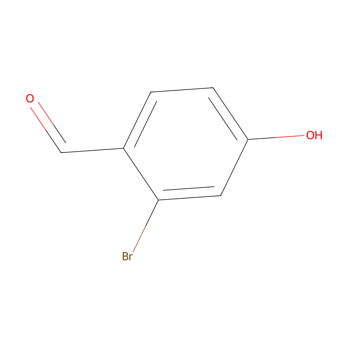 2-Bromo-4-hydroxybenzaldehyde molecular structure, CAS 22532-60-1