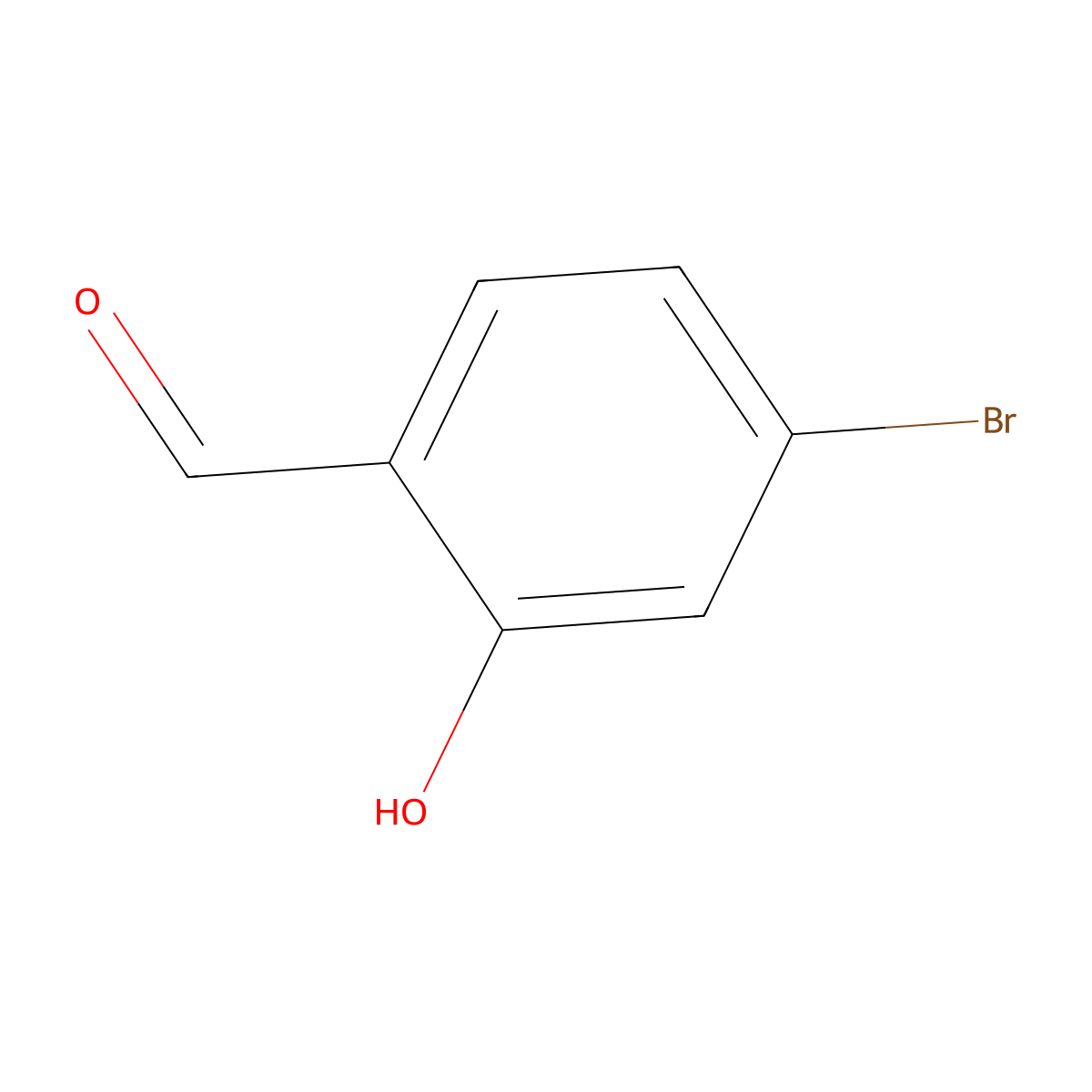 4-Bromo-2-hydroxybenzaldehyde molecular structure, CAS 22532-62-3