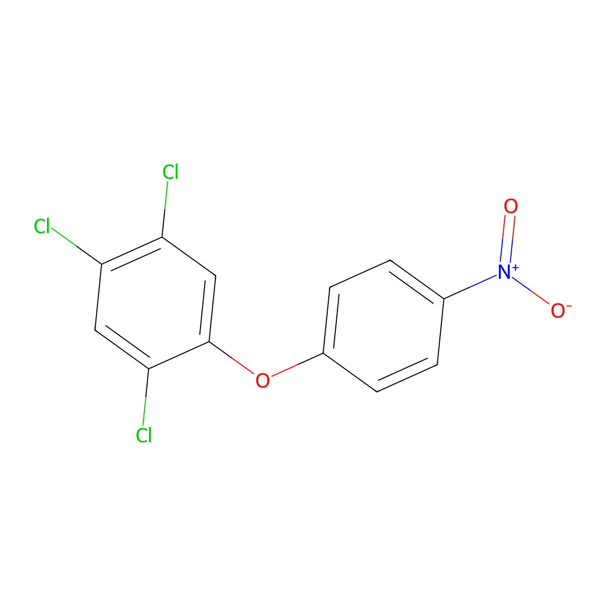 1,2,4-Trichloro-5-(4-nitrophenoxy)benzene molecular structure, CAS 22532-68-9