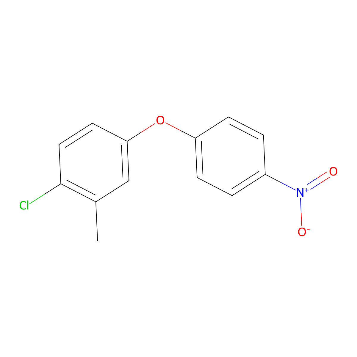 4-Chloro-m-tolyl-p-nitrophenyl ether molecular structure, CAS 22532-72-5