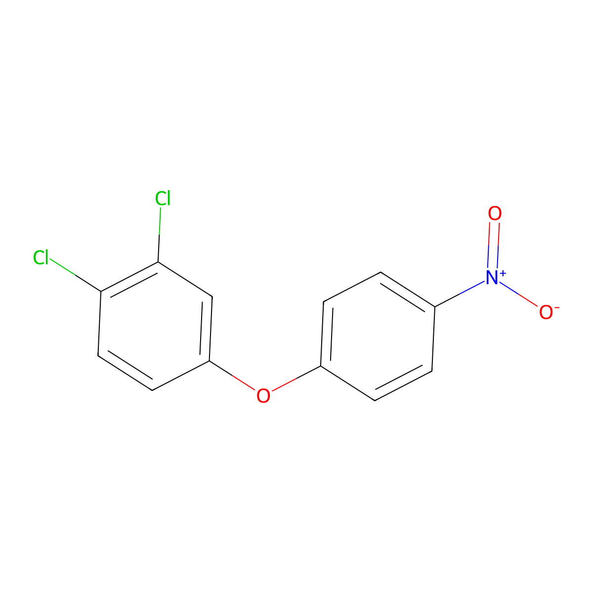 3,4-Dichlorophenyl 4'-nitrophenyl ether molecular structure, CAS 22532-80-5