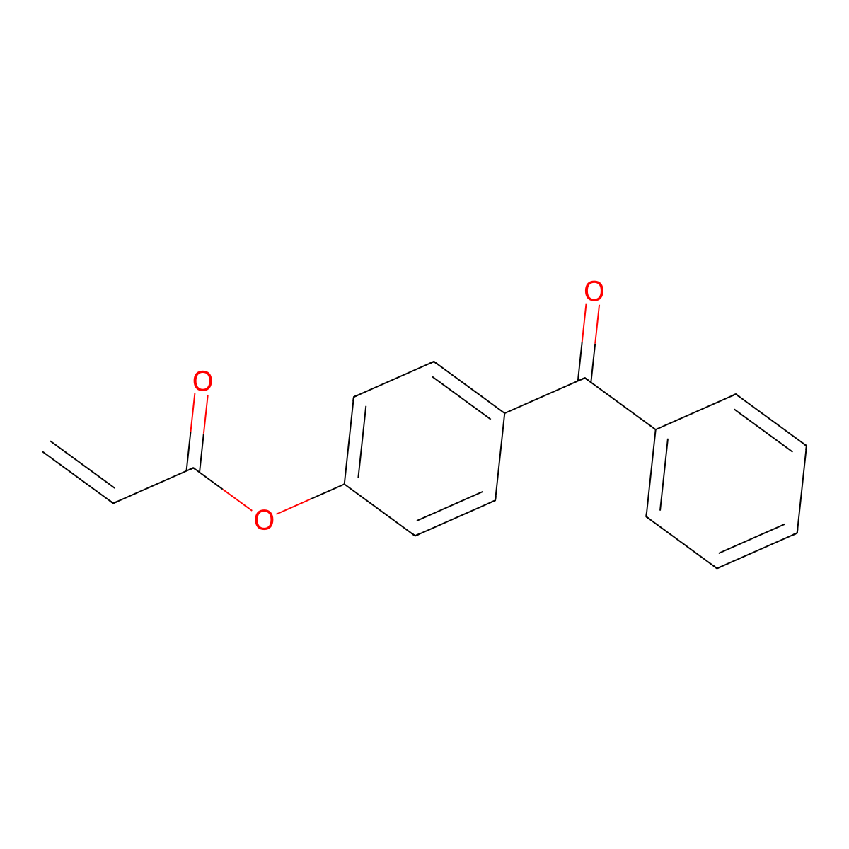 2-Propenoic acid, 4-benzoylphenyl ester molecular structure, CAS 22535-49-5